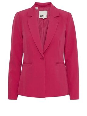 ICHI Magenta single button blazer